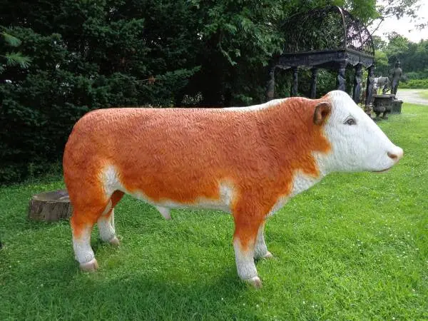 Life Size Bull Polyresin Hereford Bull 1