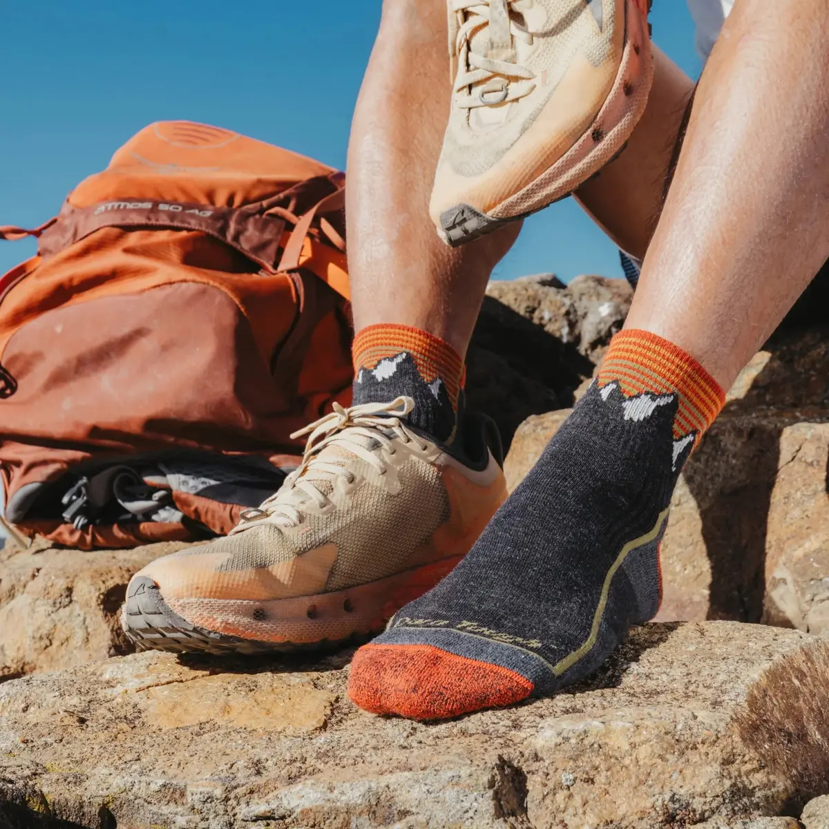 Hiker Quarter Midweight Hiking Sock W/ Cushion (Men's) - D1959m 5
