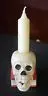 Skull Cast Iron   Pair Of Head Stick Candle Holder Skull 1