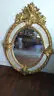 Gold Gilded Mirror -  Oval Cherub Dancing In Boutique Of Flowers 1