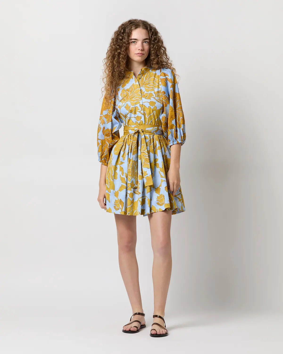 Mini Portofino Dress In Light Blue Tangle Summer Popeline 1