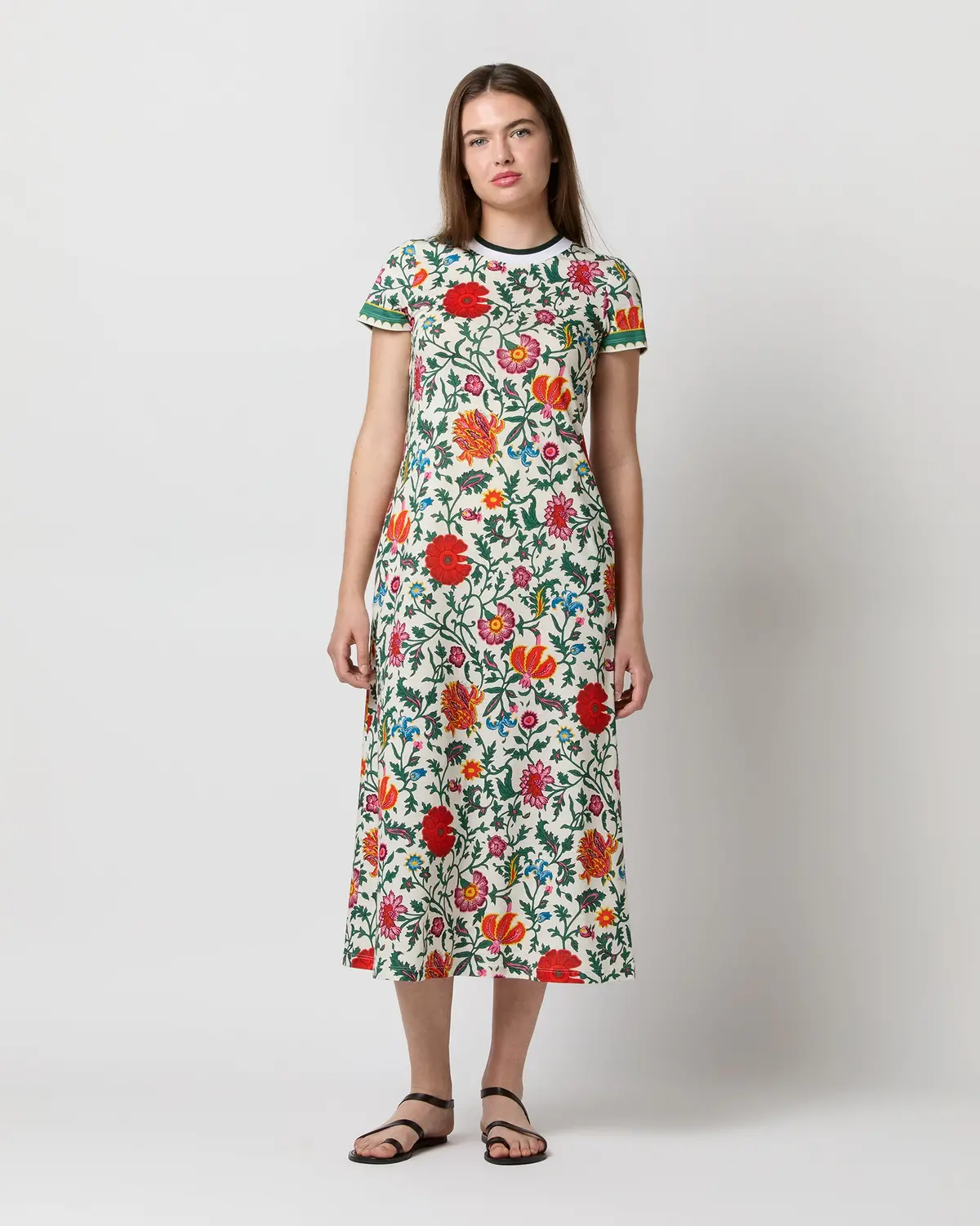 Sporty Swing Dress In Dragonflower Cotton Jersey 1