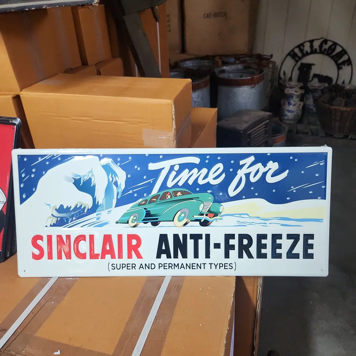 Sinclair Anti-Freeze Automotive Advertising Sign 1