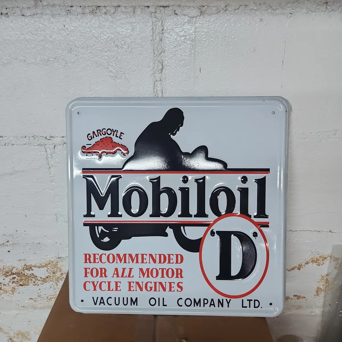 Mobiloil D Automotive Advertising Sign 1