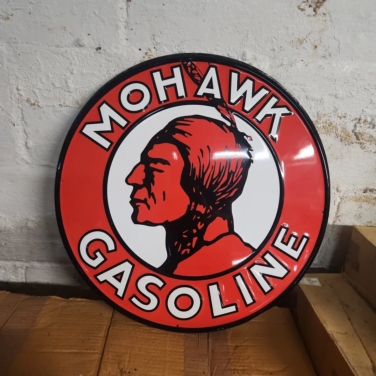 Mohawk Gasoline Automotive Advertising Sign 1