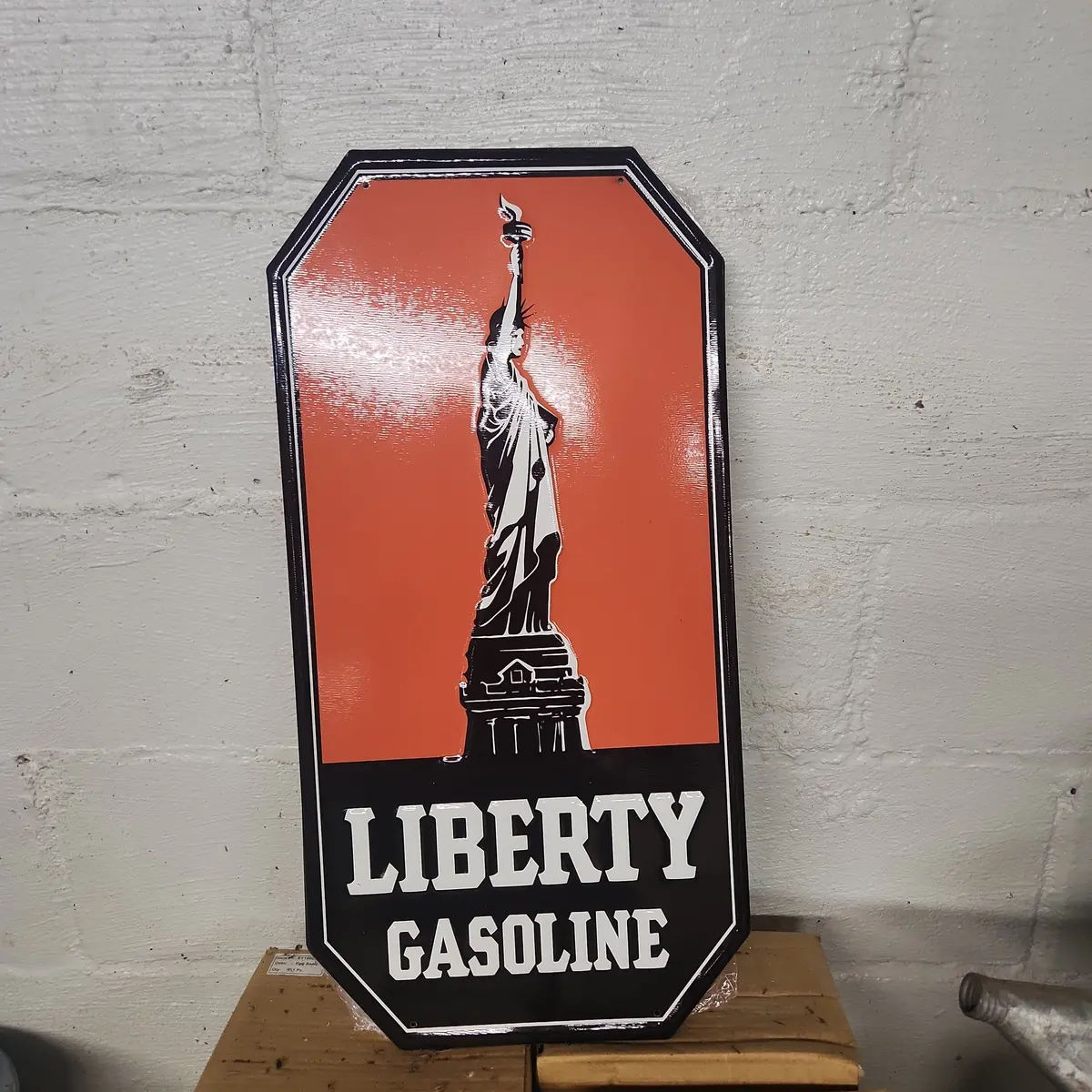 Liberty Gasoline Automotive Advertising Sign 1