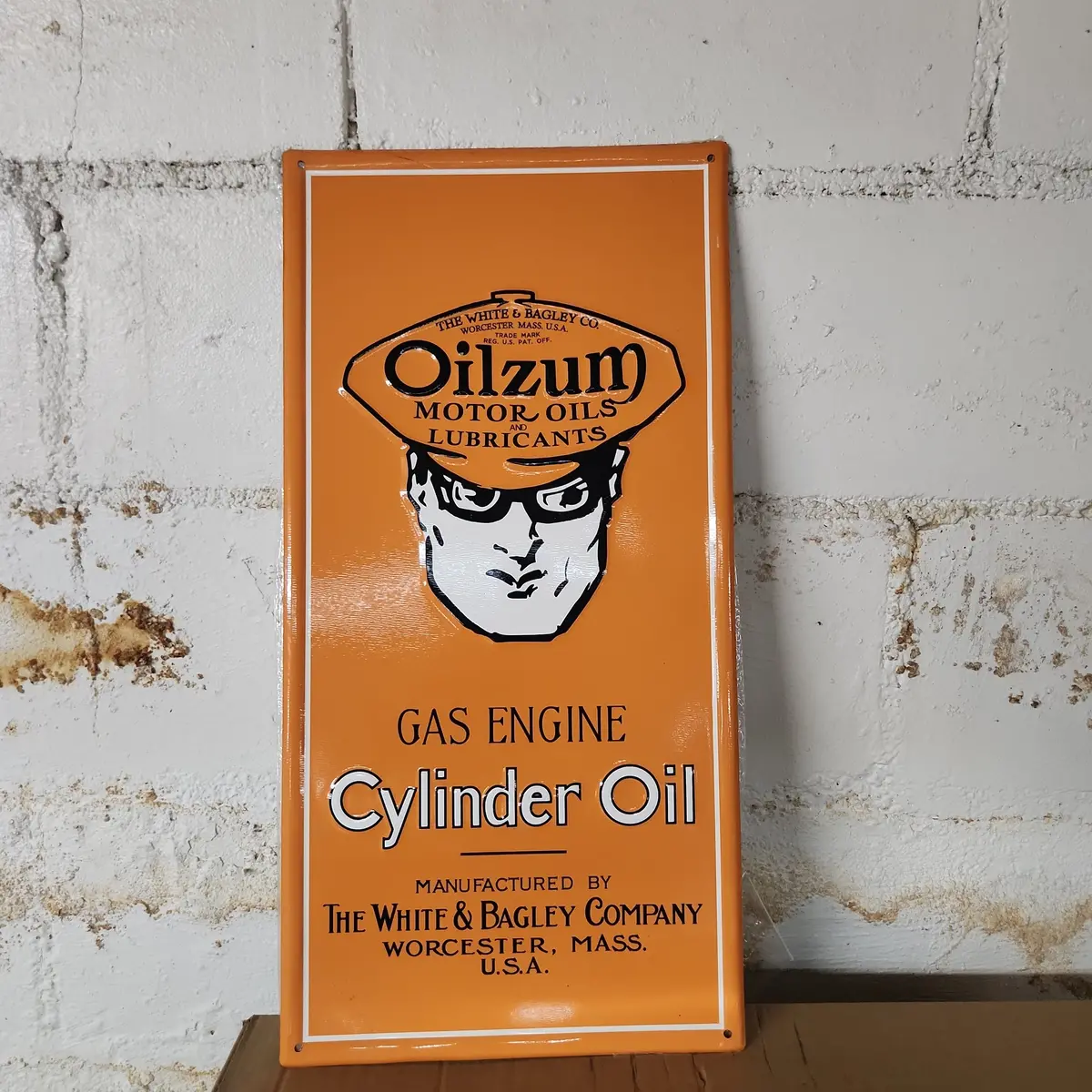 Oilzum Cylinder Automotive Advertising Sign 1