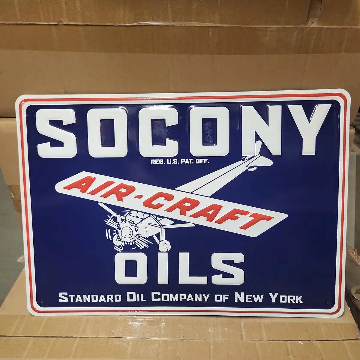 Socony Air-Craft Automotive Advertising Sign 1