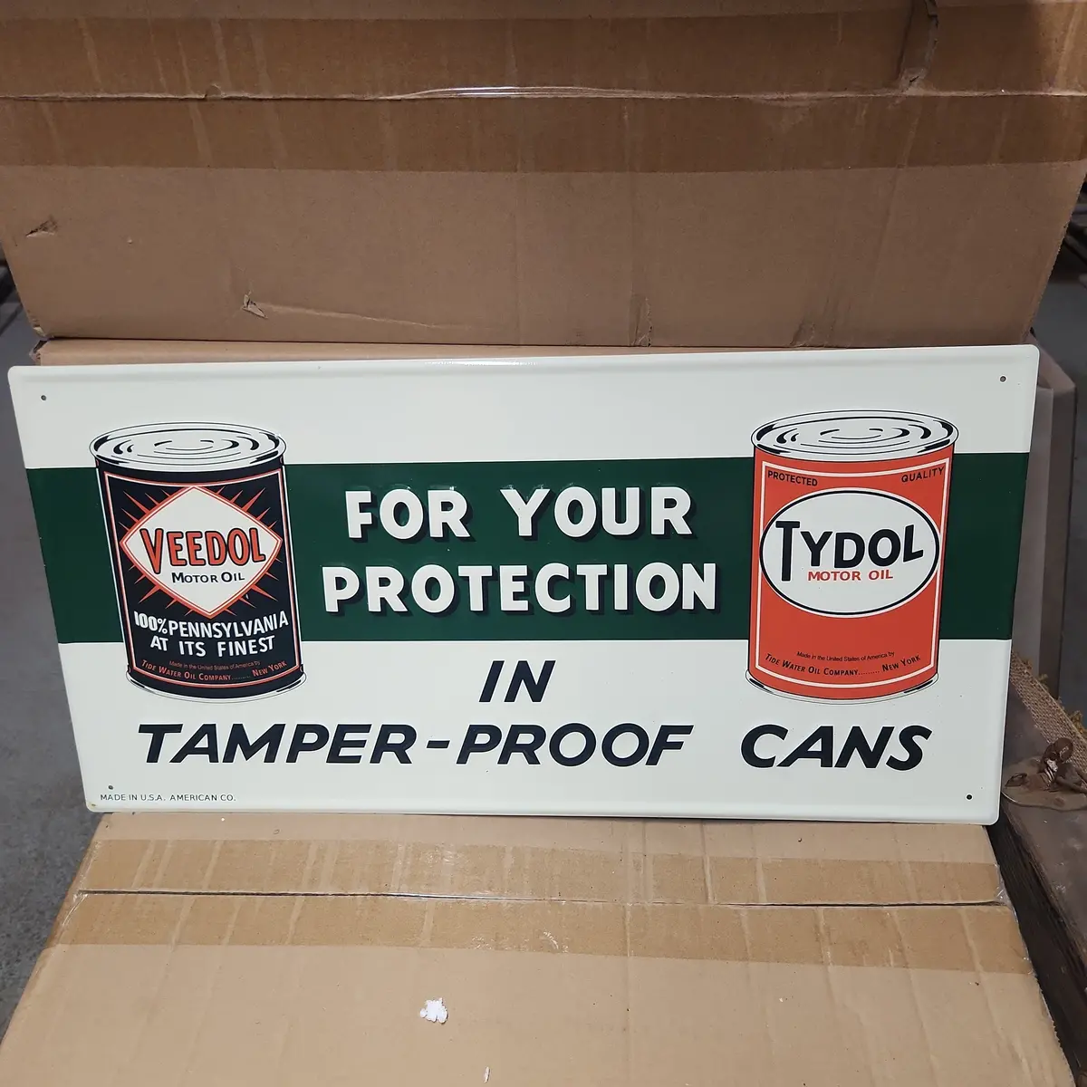 Veedol Tydol Oil Automotive Advertising  Sign 1