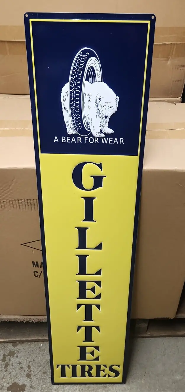 Gillette Tires Automotive Advertising Sign 1