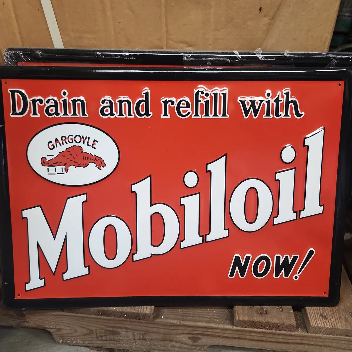 Mobil Oil Automotive Advertising Sign 1