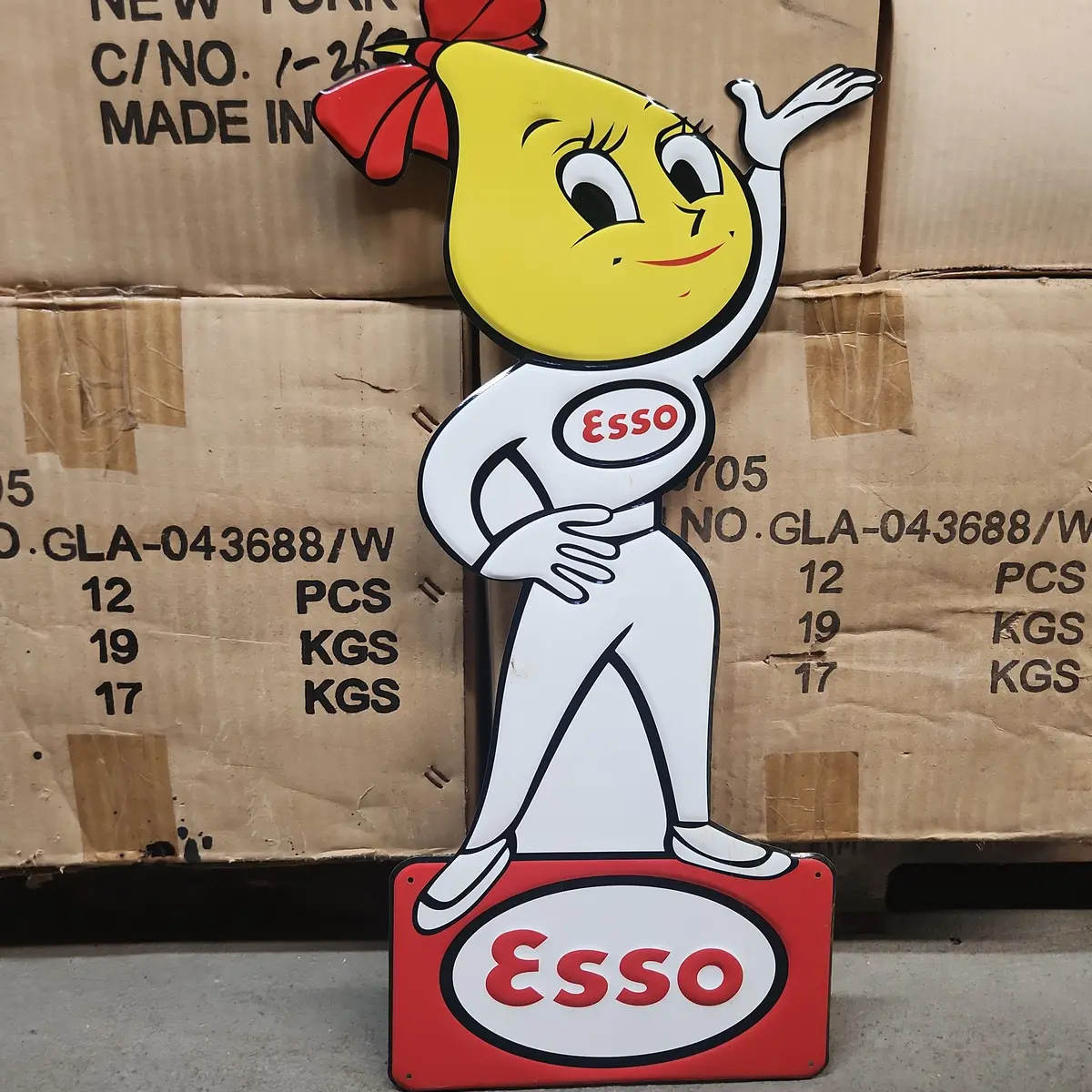 Esso Girl Automotive Advertising Sign 1