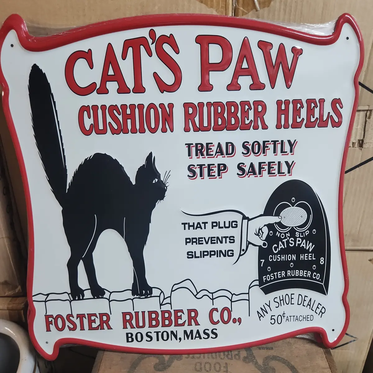 Cats Paw Rubber Advertising Sign 1