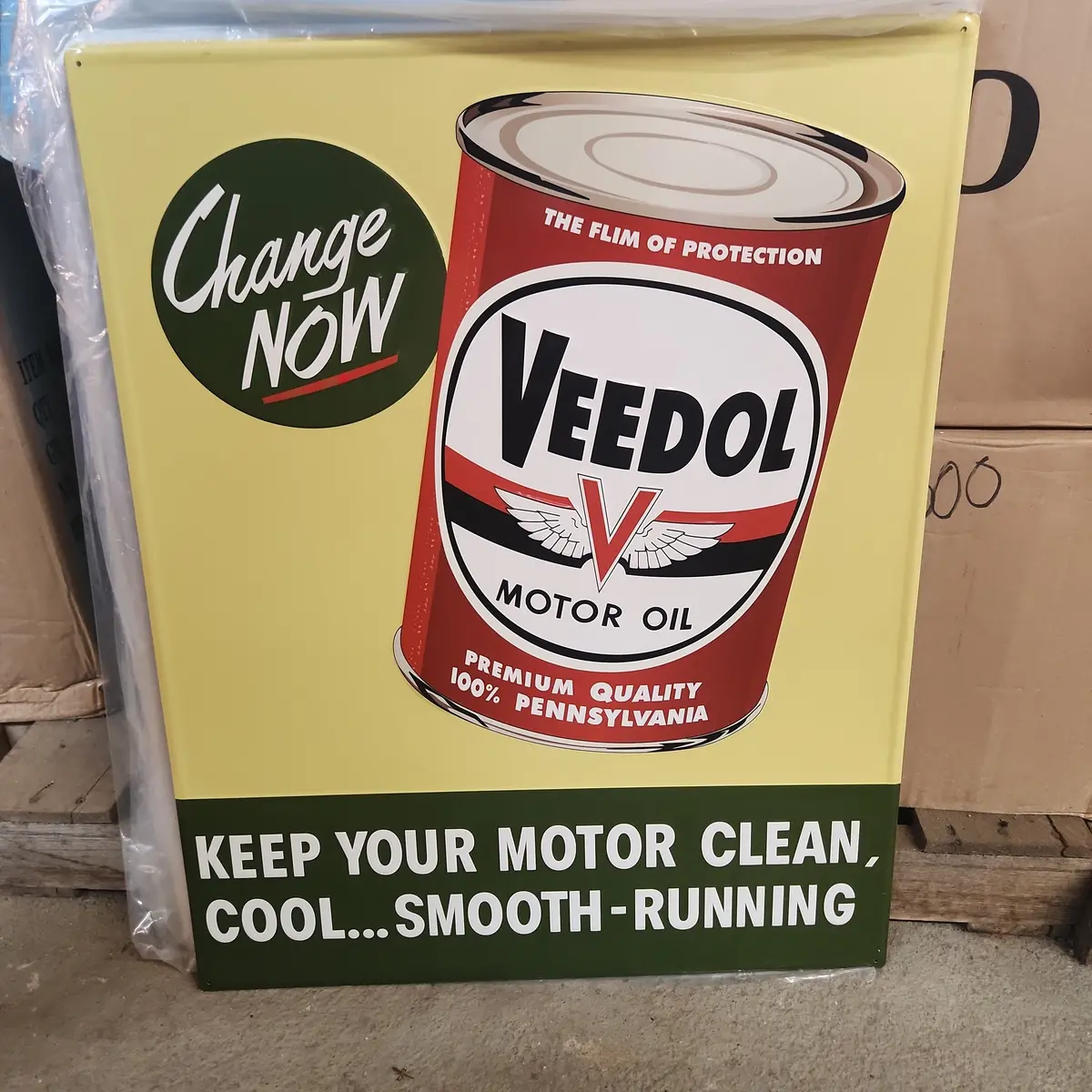 Veedol Big Motor Oil Automotive Advertising Sign 1