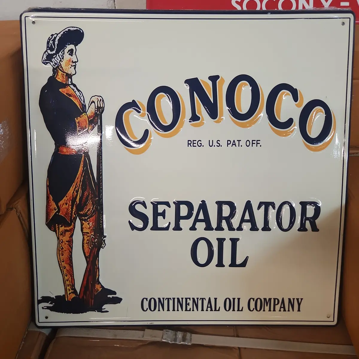 Conoco Separator Oil Automotive Advertising Sign 1