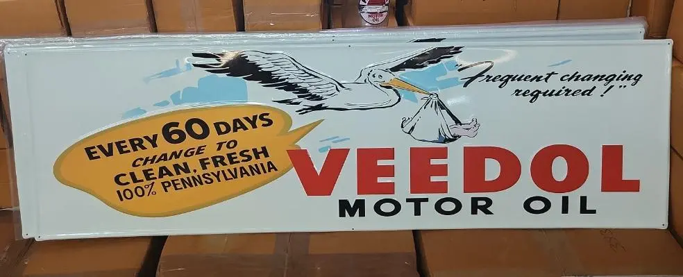 Veedol Motor Oil Long Automotive Advertising Sign 1