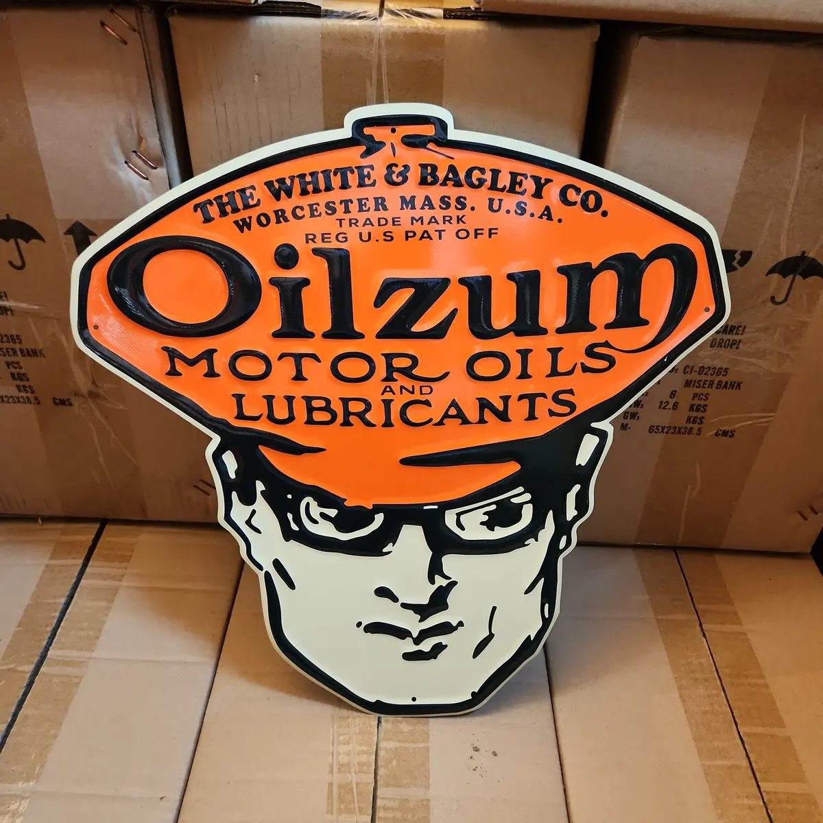 Oilzum Head Automotive Advertisin Sign 1