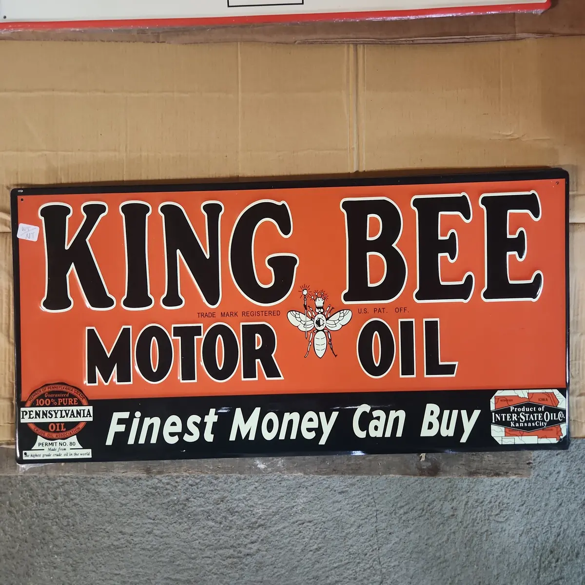 King Bee Motor Oil Automotive Advertising Sign 1