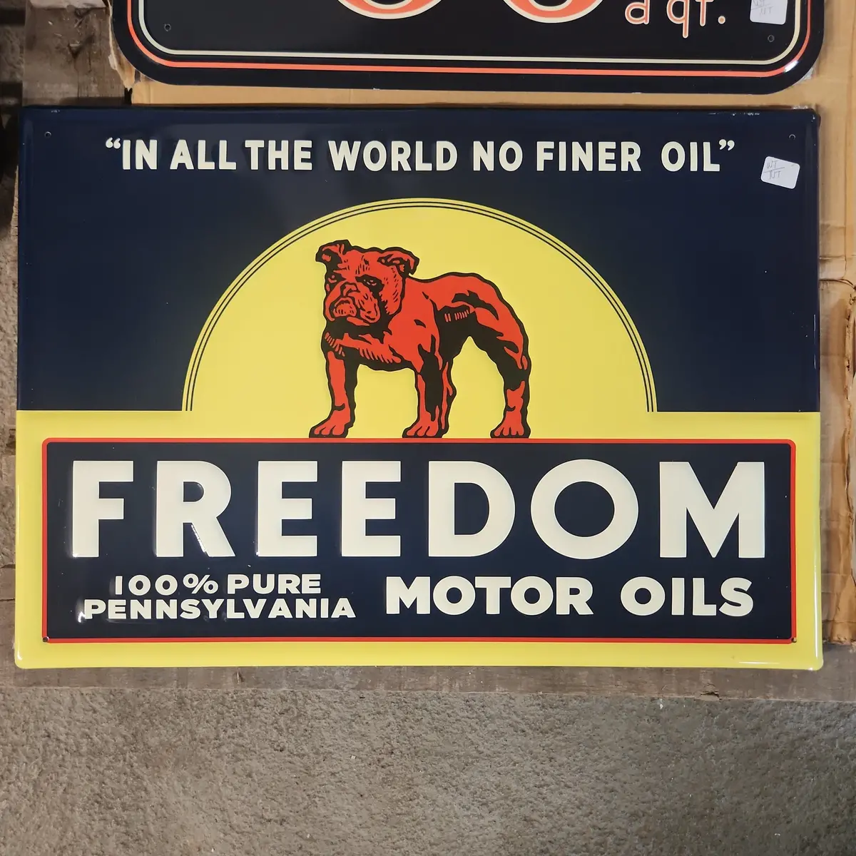 Freedom Motor Oil Automotive Advertising Sign 1
