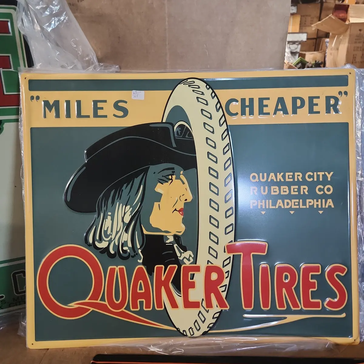 Quaker Tires Automotive Advertising Sign 1