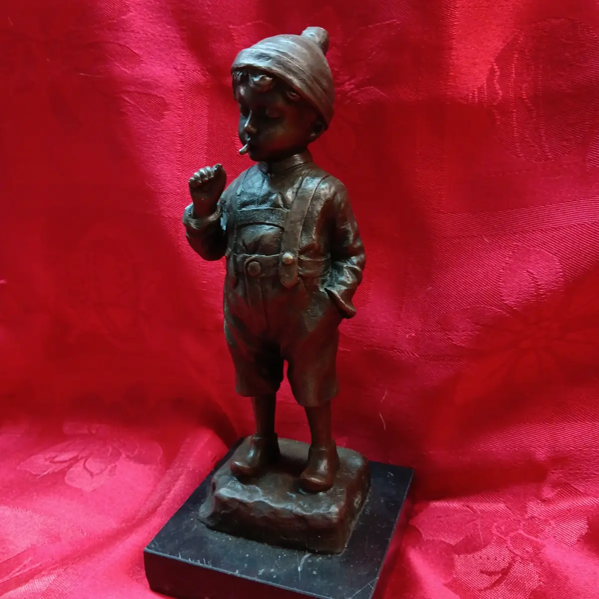 J. Schmidt-Felling "Le Petit Fumeur" Bronze Statue 2