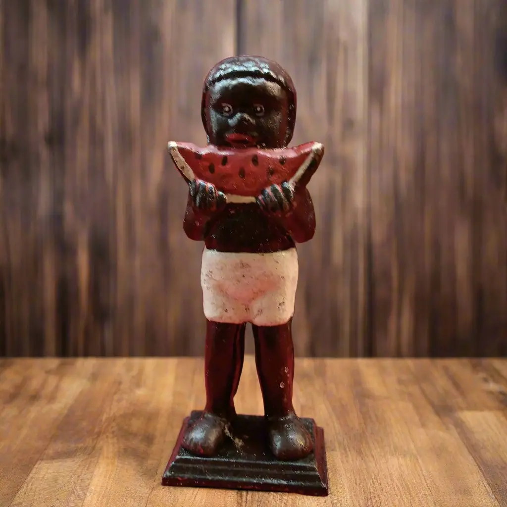 Americana Cast Iron Bank - Americana Boy Eating Watermelon 1