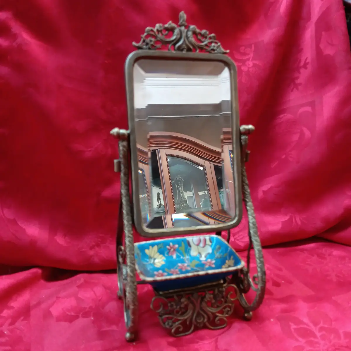 Bronze Mirror - Porcelain And Bronze Mirror 1
