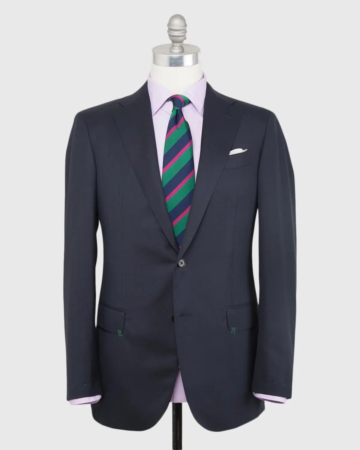 Kincaid No. 3 Suit In Navy Blue Sharkskin 1