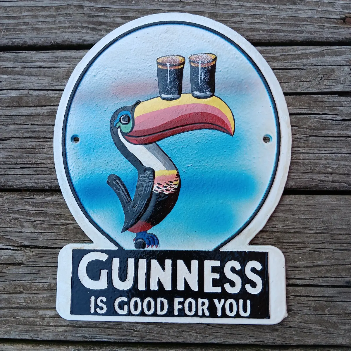 Guiness "Is Good For You" Cast Iron Sign 1