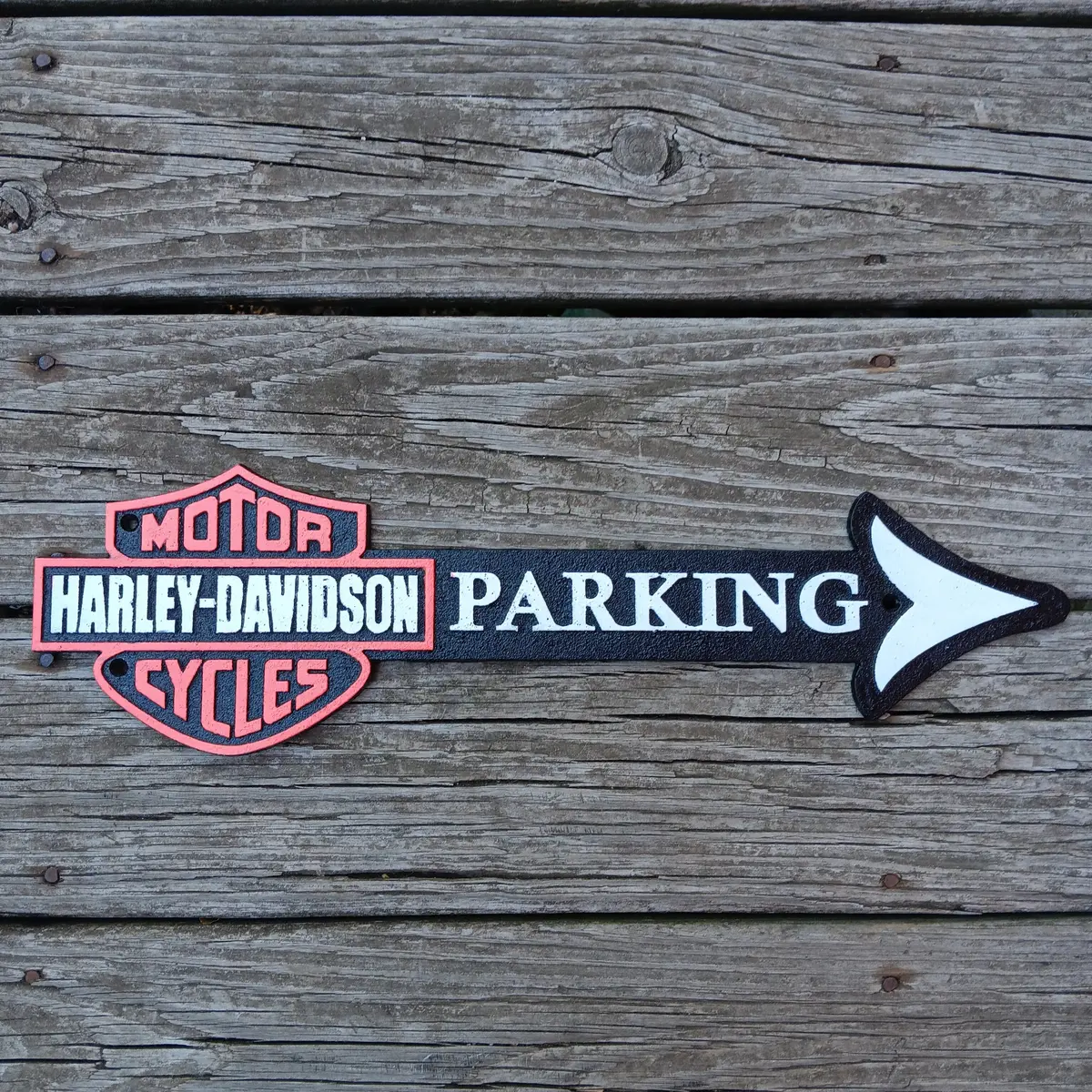 Harley-Davidson Cast Iron Parking Sign. 1