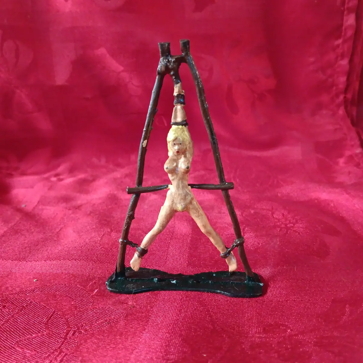 Lead Erotic Naked Woman Tied Up - Blonde Hair 1