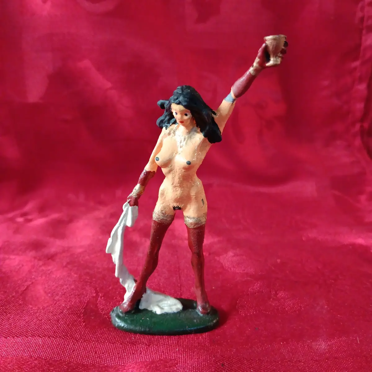 Lead Erotic Woman Naked Warrior - Black Hair 1