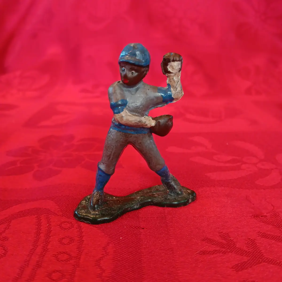 Lead Black Americana Md Blue Baseball Player Baseman 1