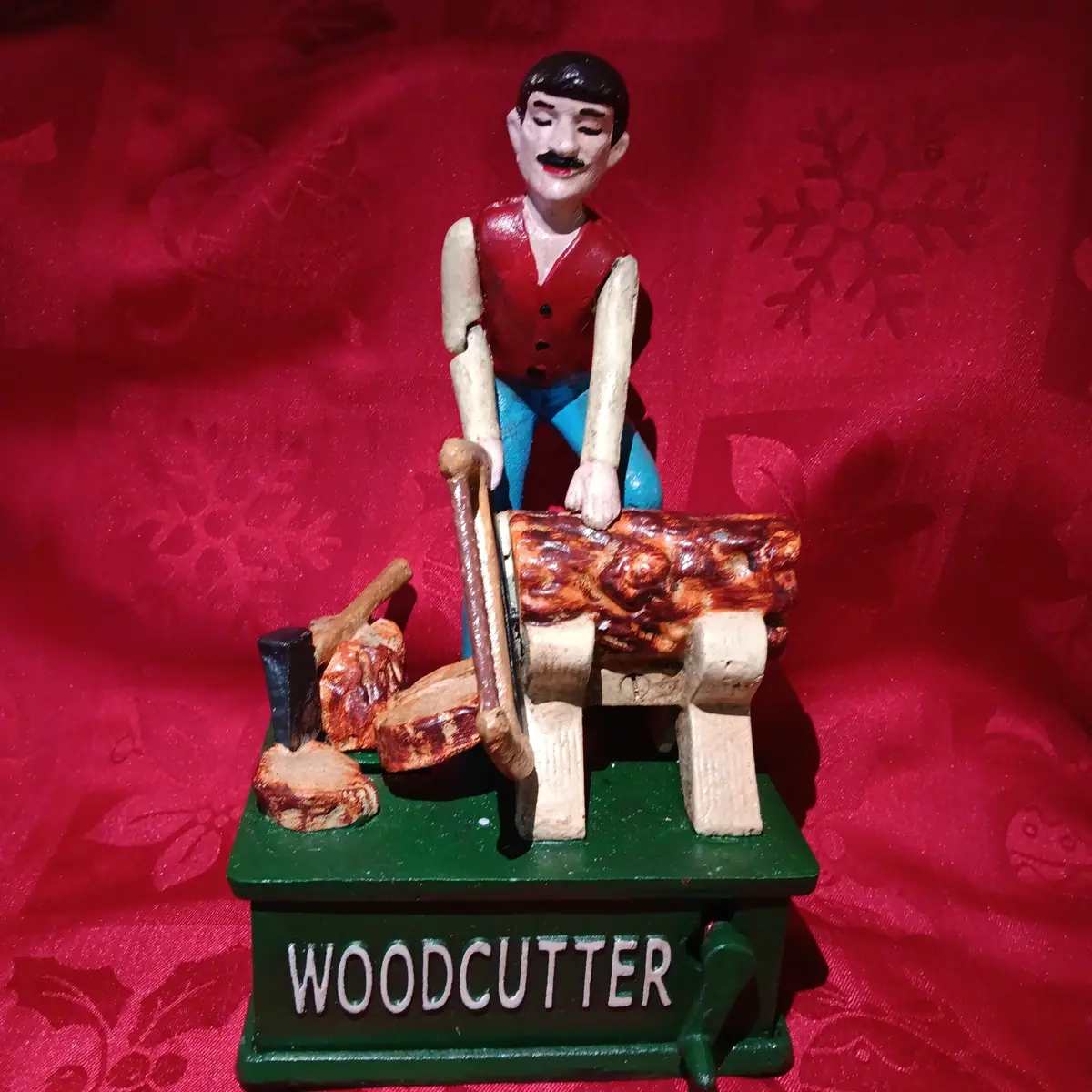 Woodcutter Cast Iron Mechanical Coin Bank 1