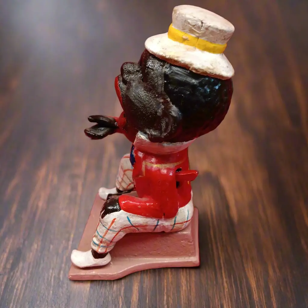 Cast Iron Mechanical Bank - Americana Top Hat Man Marble Game 2