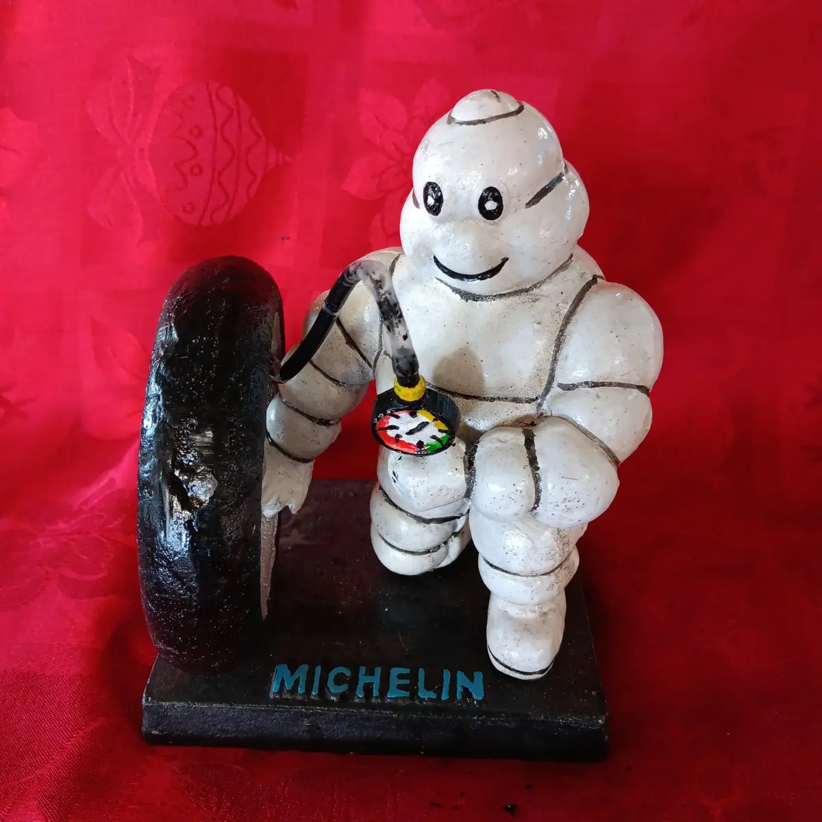 Michelin Figurine - Cast Iron Michelin Man Tire Guage Advertising Piece 1