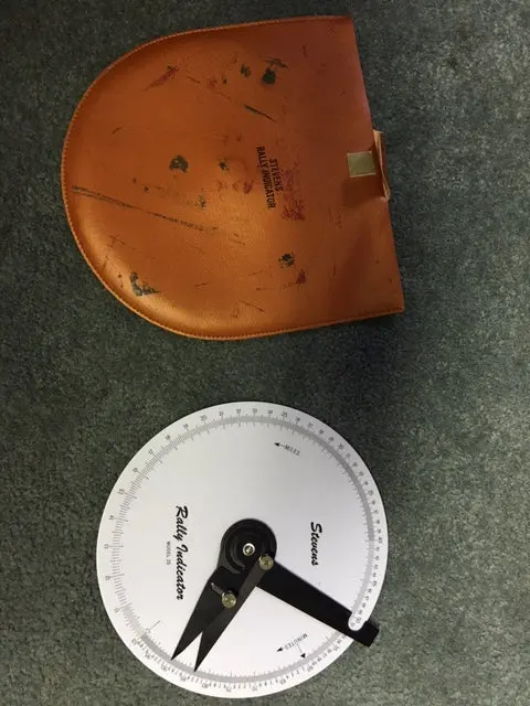 Stevens Rally Indicator Model 25 Old School Like New Condition With Original Leather Pouch (Stains) - 1