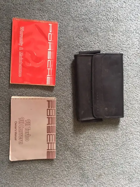 Porsche 911 Owners Manuals Books And Pouch With Stamps 1989 - 1
