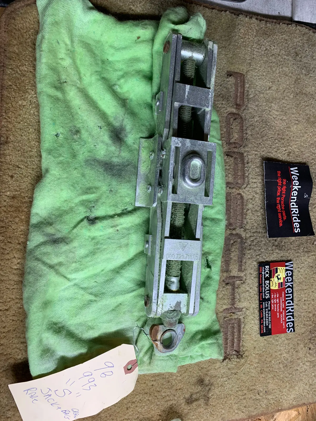 993 Jack Green Bag For S Models Only Bag Worn With Gloves And Spare Tire Bag 1