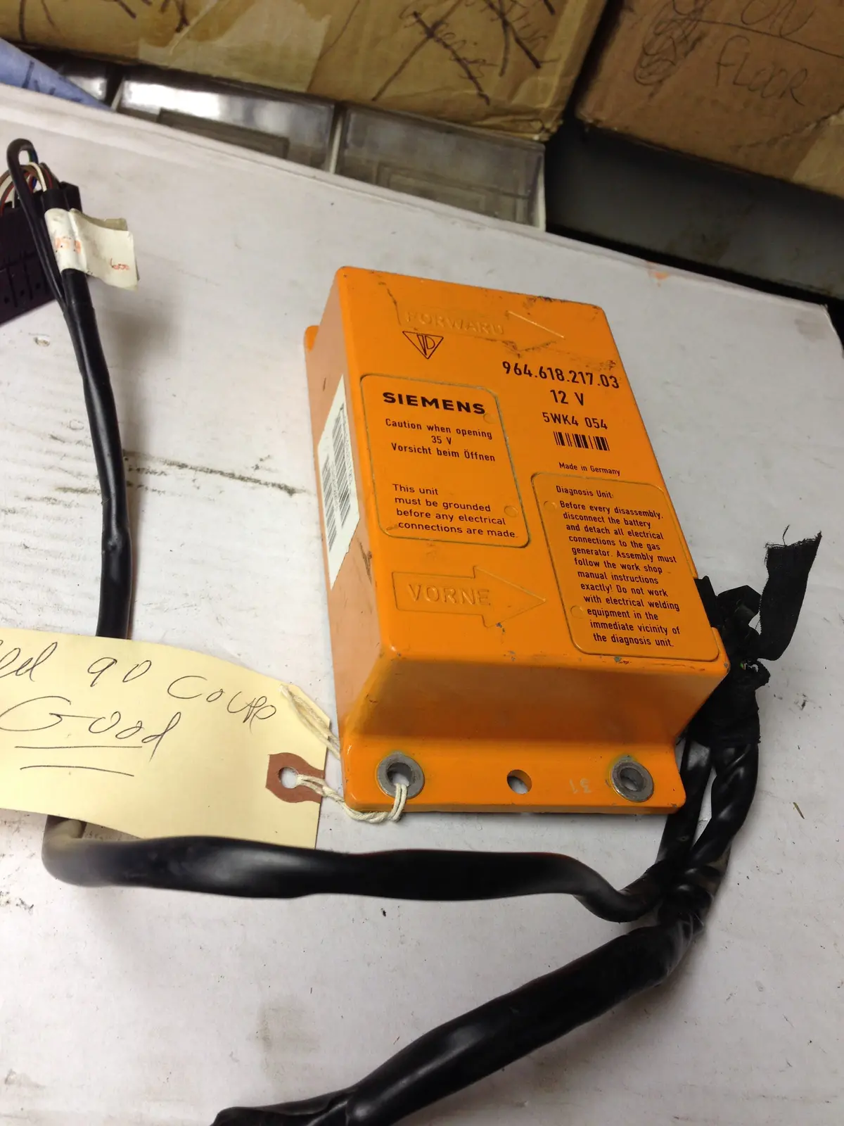 964 Airbag Control Unit With Harness Nla From Porsche 1