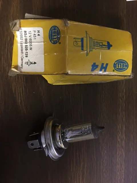 Hella 12V 60/55 H4 Bulb New Only For Cars With European H4 Headlights.  930 Turbo (1976-89) 1