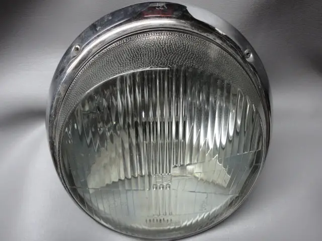 911 H4 Headlight Frosted (2 Bulbs Lens) Euro With Chrome Ring Bosch 0301811004  Three Prong Connector One Headlight Not A Pair 1