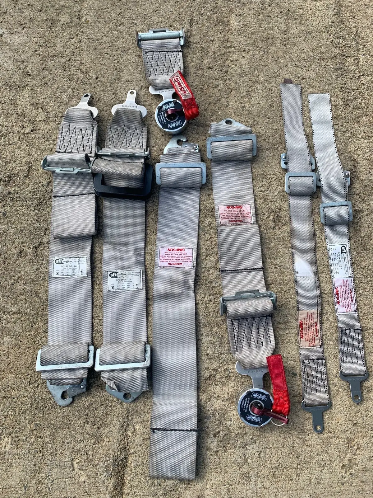 Simpson Sfi Spec 16.1 Race Seat Belt Set As Pictured - 1