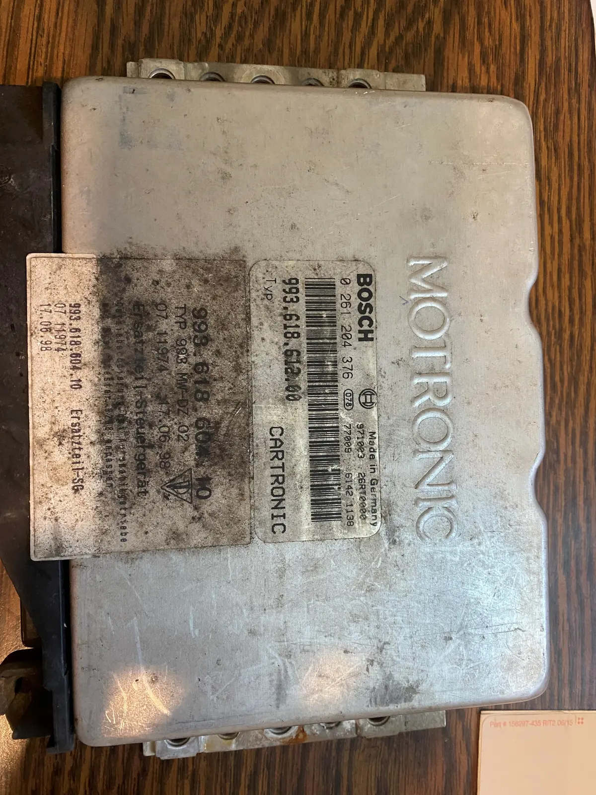 993 Ecu Core 1996 C4 Water Damaged 993 Ecu Core 1996 C4 Water Damaged  993.618.612.00 Cartronic 993Mmw-Dz 02 
Bosch 0261204376 1