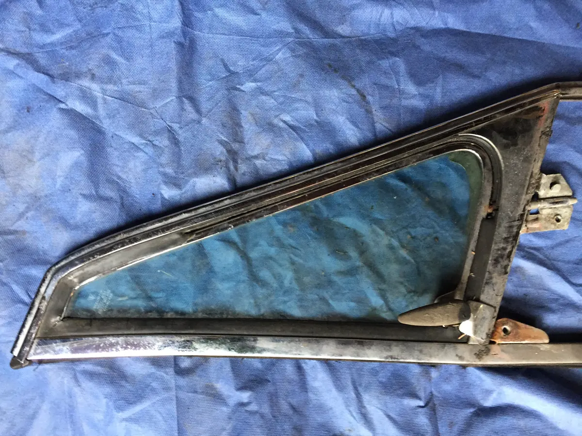 911 Vent Window Frame With Glass Left Driver 73 Targa Stainless Steel Moveable - 1