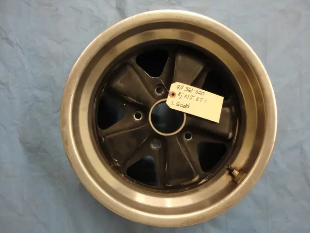 911 Fuchs Wheel  8J X15 Fuchs Black Center Polished Lip - 911.362.020 1