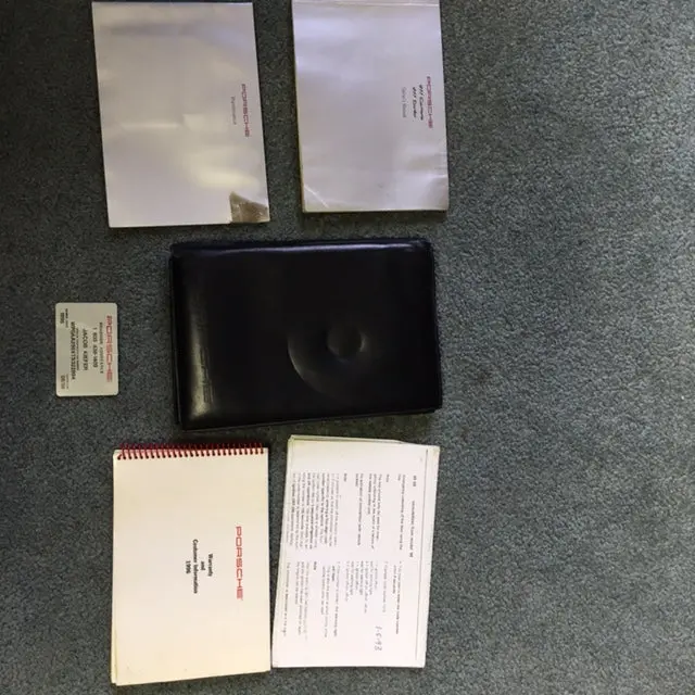 Porsche 993 Owners Manual Maintenance Radio Booklet Torn Pouch Customer Info 1996 - 1