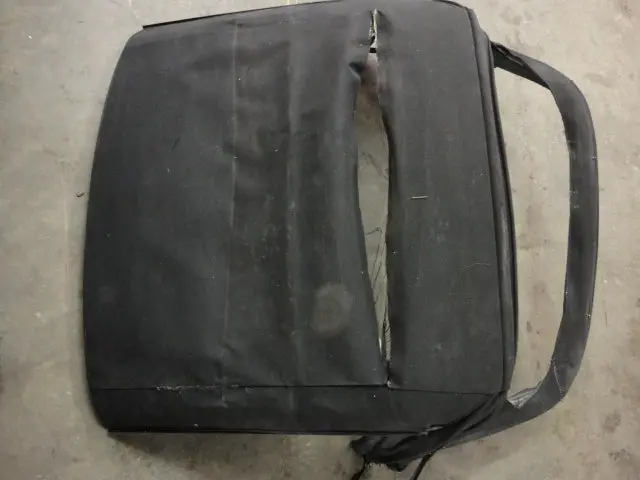 911 Convertible Top Frame Needs New Canvas, Header Cover Pictured For Trim On Motors Is Not Included, No Retractors No Drives/ No Locking Motors. Fits 1987- 1989 1