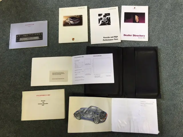 Porsche 993 Owners Manual Pouch Service Warranty Cr210 Tires Directory Models Operator Book Is Poor 1997 1