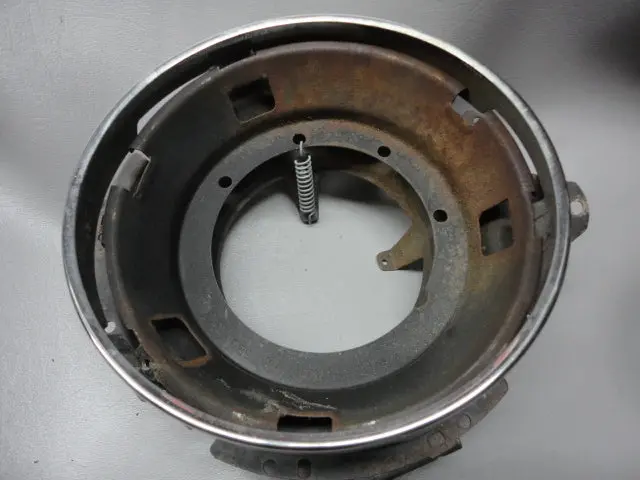 911 Headlight Frame Metal With Chrome Retaining Ring No Lens Pre 1986 1